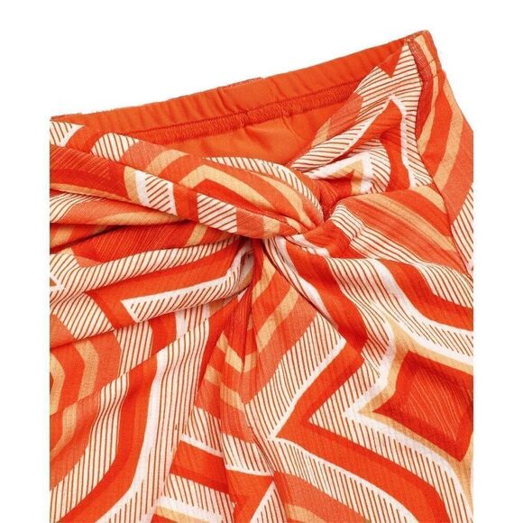 NWT Cider Mid Rise Geometric Twist Split Maxi Skirt Large - Picture 5 of 9